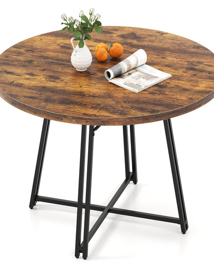 Giantex Table à Manger Ronde 47" pour 4 à 6 Personnes