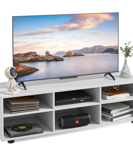 Giantex TV Stand with Cube Storage - TV Console Cabinet w/ 6 Open Compartments