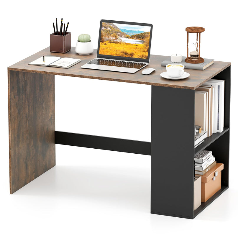 Giantex Petit Bureau avec Étagère pour Chambre à Coucher