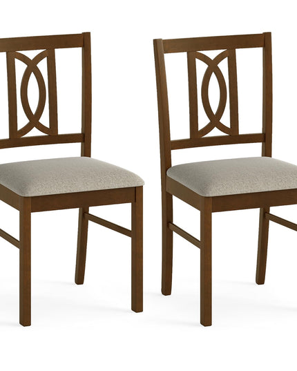 Giantex Chaises de Salle à Manger Lot de 2/4 Chaises de Salle à Manger en Bois d'Hévéa