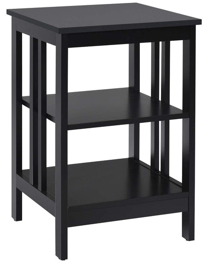 Giantex Nightstand 3-Tier Sofa Side Table W/Reinforced Bars and Stable Structure