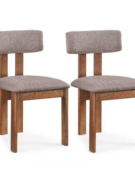 Giantex Upholstered Kitchen Dining Chairs with Curved Backrest