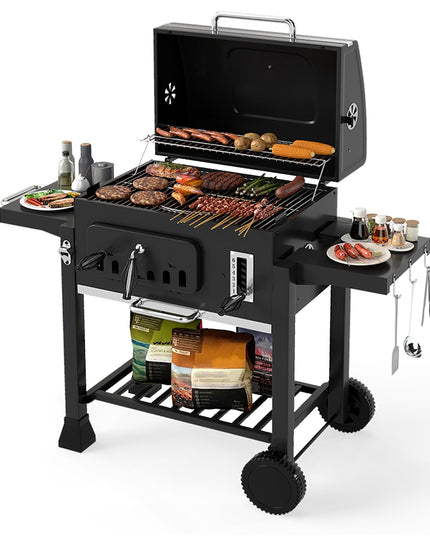 Giantex 24" Charcoal BBQ Grill with Adjustable Charcoal Tray