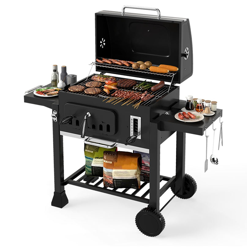 Giantex 24" Charcoal BBQ Grill with Adjustable Charcoal Tray
