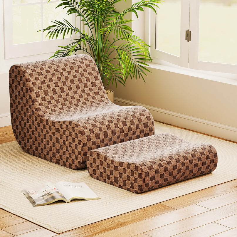 Giantex Bean Bag Chair with Ottoman for Living Room