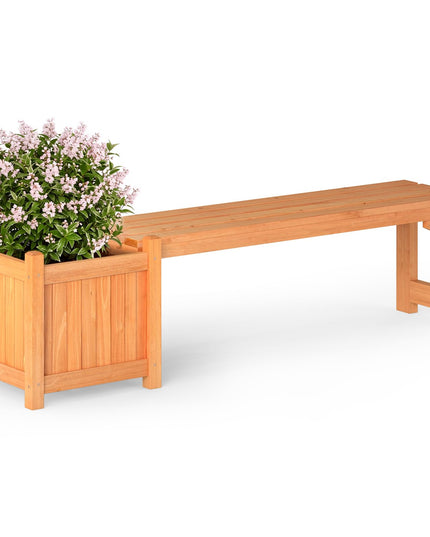 Giantex 2-in-1 Outdoor Bench with Raised Garden Bed