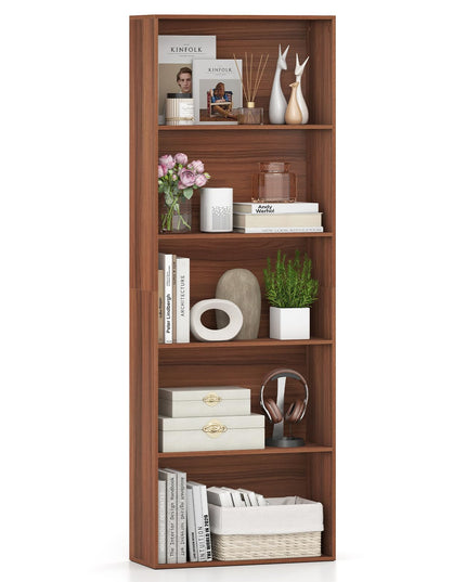 Giantex 5 Tier Bookshelf for Living Room Bedroom Home Office