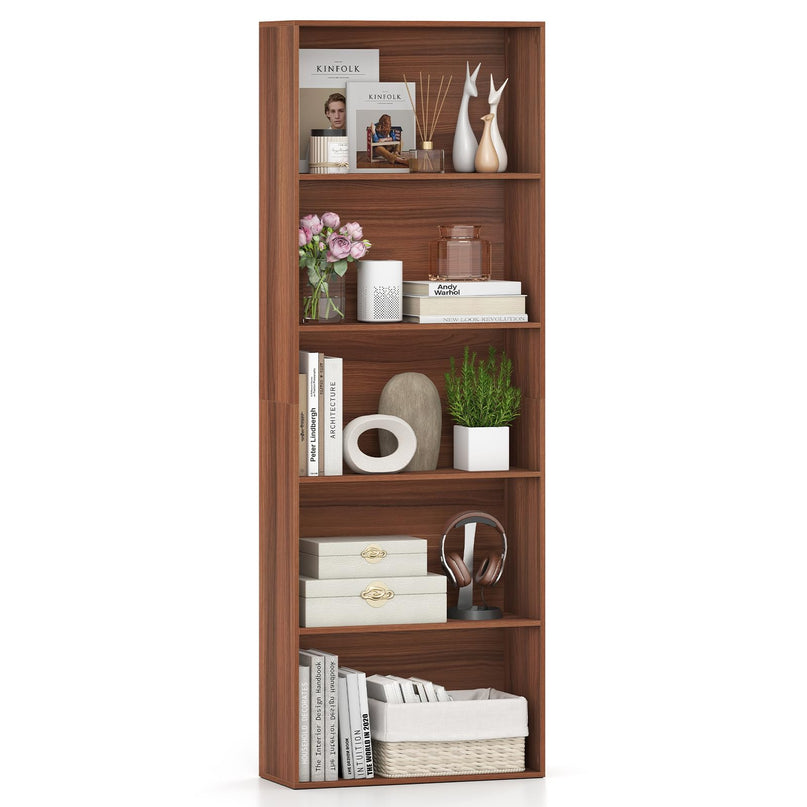 Giantex 5 Tier Bookshelf for Living Room Bedroom Home Office