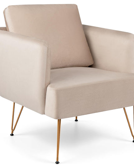 GIANTEX Modern Accent Chair with Back Cushion(1/2)