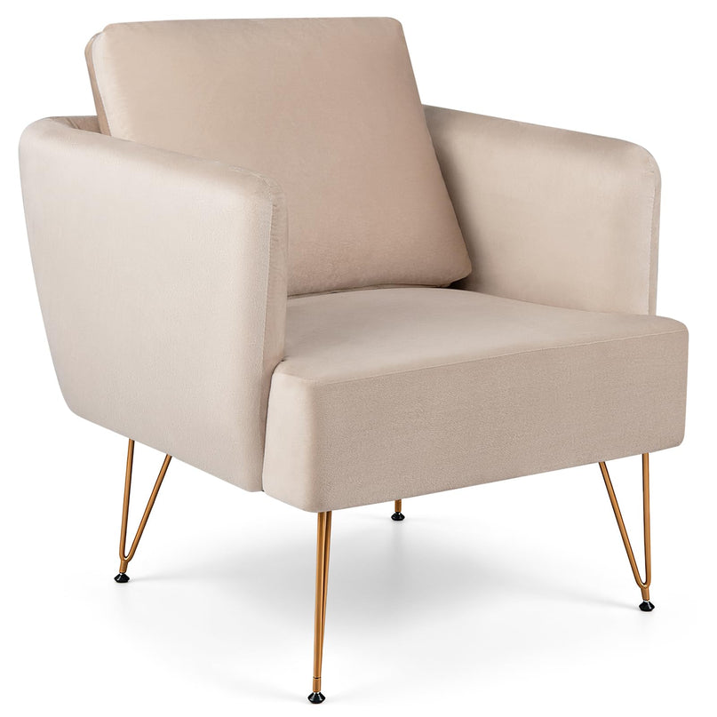 GIANTEX Modern Accent Chair with Back Cushion(1/2)