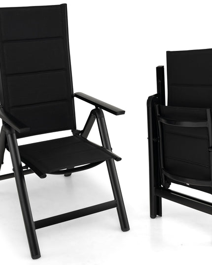 Giantex Patio Folding Dining Chair, Lightweight Outdoor Chair with Padded Seat