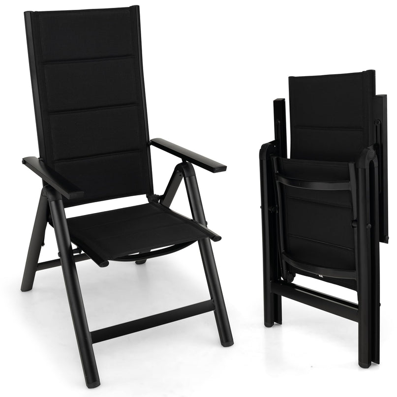 Giantex Patio Folding Dining Chair, Lightweight Outdoor Chair with Padded Seat