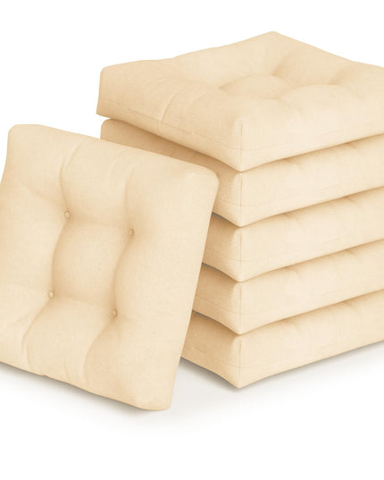 Giantex 2/4/6 Pack Tufted Patio Cushions 4 Inch Thick Outdoor Chair Pads