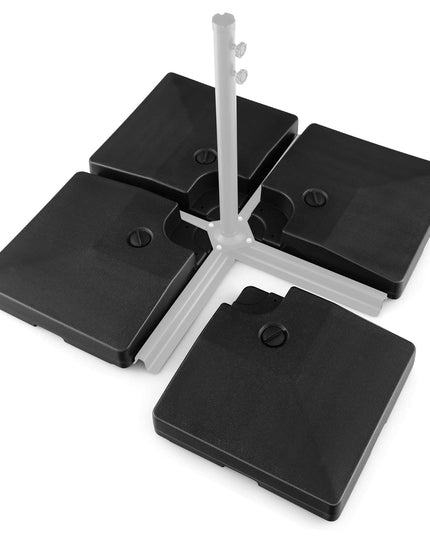 Giantex 284 lbs Fillable Offset Patio Umbrella Base, 4PCS Umbrella Stand Water Sand Weight for Cantilever Umbrella