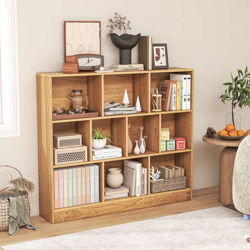 Giantex 4-Tier Freestanding Bookshelf with 10 Open Compartments ( 47.5" x 9.5" x 41" )