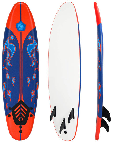 Giantex 6' Surfboard Surfing Surf Beach Ocean Body Foamier Board with Removable Fins