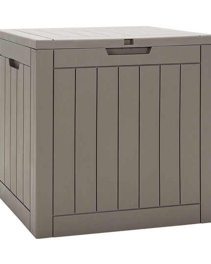 30 Gallon Wood Grain Texture Outdoor Storage Bin(Light Brown)