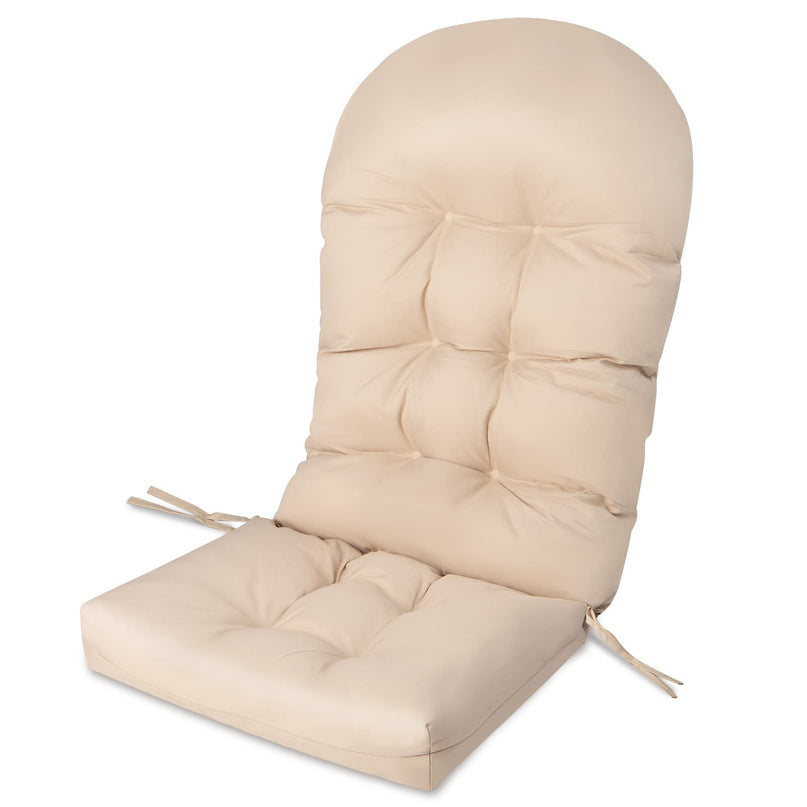 Giantex Patio Adirondack Chair Cushion - 49"x 23"High Back Rocking Chair Cushion w/Fixing Straps, Durable & Fade Resistant