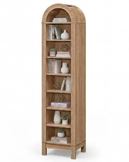 Giantex 71" Tall Arched Bookcase for Living Room