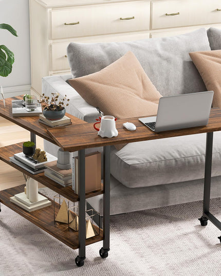 Giantex 360° Free Rotating Sofa Side Table