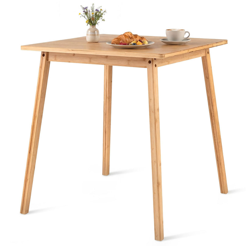 Table à manger Giantex en bambou de 27,5 pouces pour 2 à 4 personnes