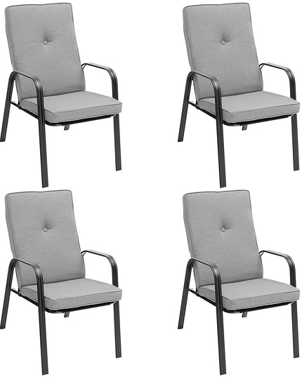 Giantex 4 Piece Patio Dining Chairs, Outdoor Stackable Chairs