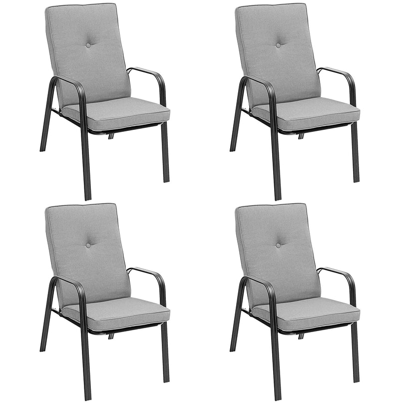 Giantex 4 Piece Patio Dining Chairs, Outdoor Stackable Chairs
