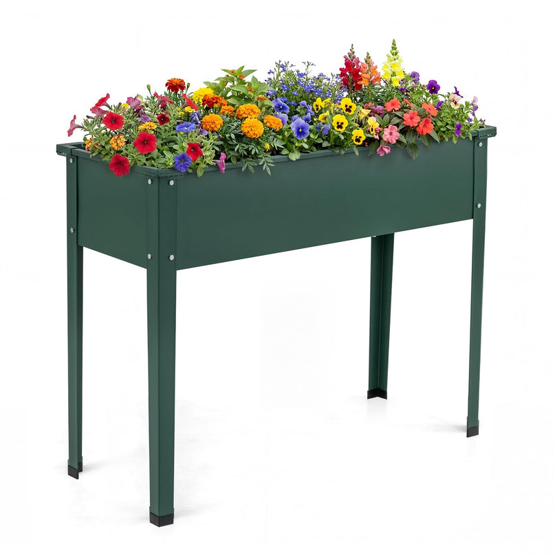Jardinière surélevée en métal Giantex avec pieds (101,6 cm x 40,6 cm x 81,3 cm)