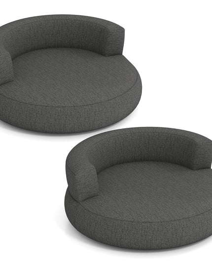 Canapé rond gonflable Giantex avec grande zone de couchage et accoudoirs larges, fauteuil de relaxation.
