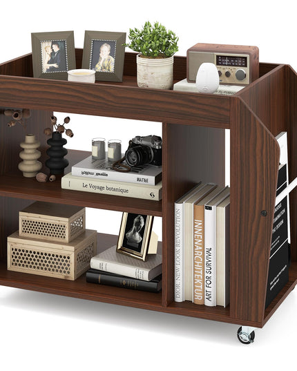 Giantex Rolling End Table with Storage for Study Living Room Bedroom