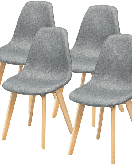 Set of 2 or 4 Kitchen Dining Chairs Gray