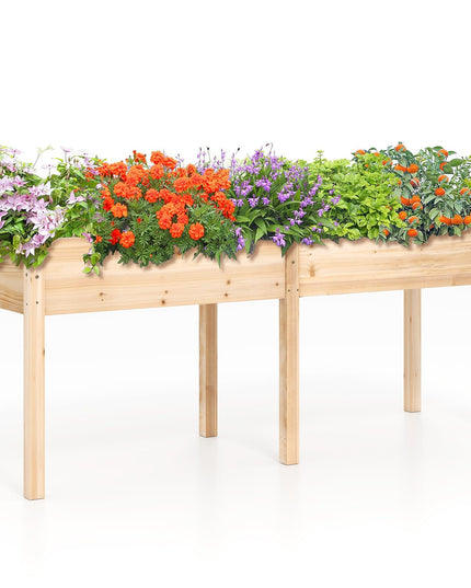 73"x23"x30" Elevated Wood Planter Box with Legs