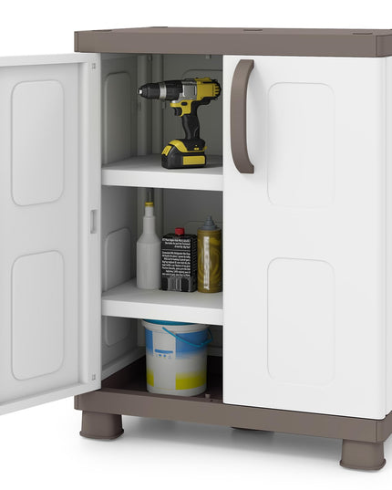 Giantex Storage Cabinet with 2 Doors and Adjustable Shelves(Wide-29"x19"x37")