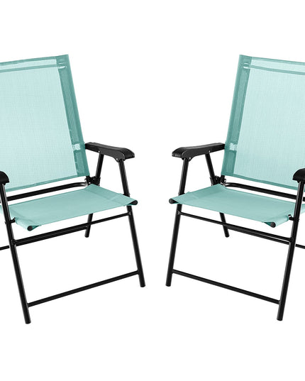 Giantex Patio Chairs Set of 2/4, Folding Patio Chairs for Deck Beach Camping Dining Picnic