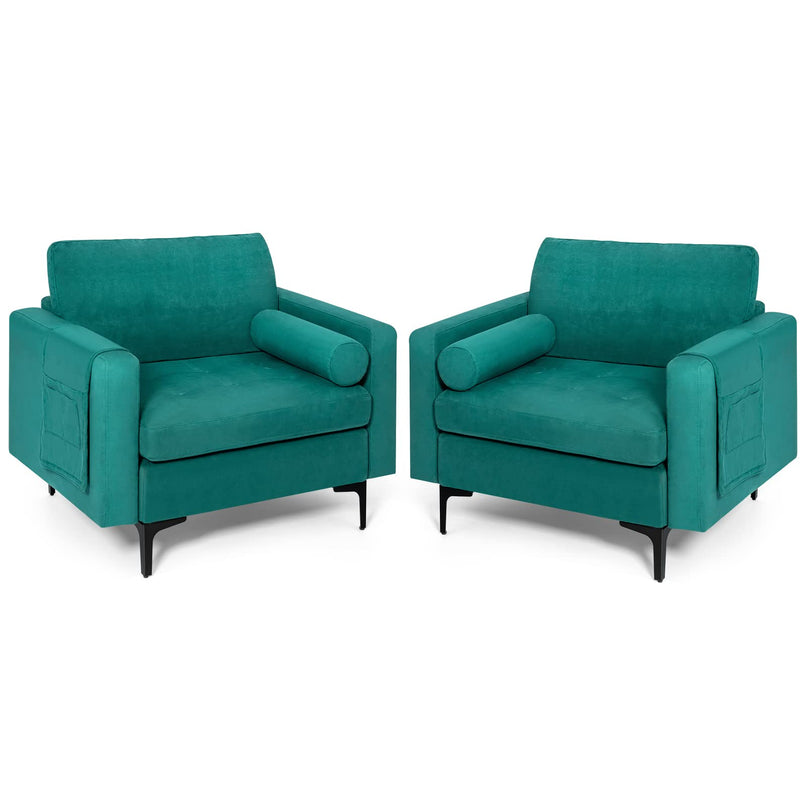 Giantex Sofa Chair, Accent Armchair w/Comfy Cushion