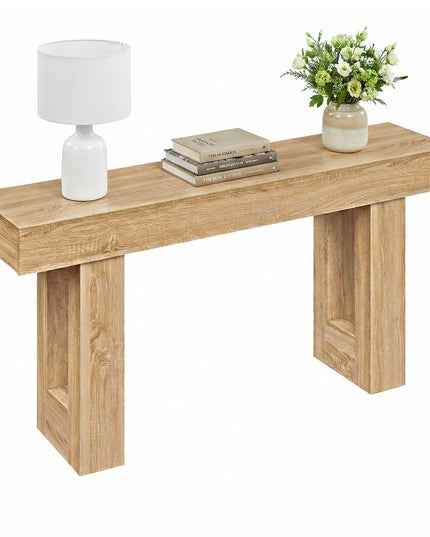 Giantex 63" Farmhouse Console Table Wooden Narrow Entryway Table