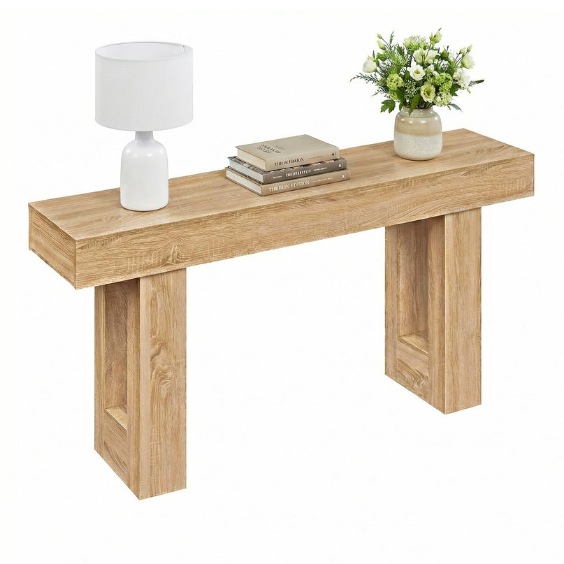 Giantex 63" Farmhouse Console Table Wooden Narrow Entryway Table