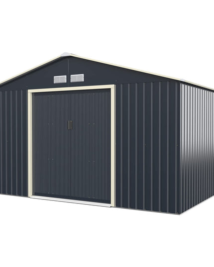 Outdoor Storage Shed with Double Sliding Door