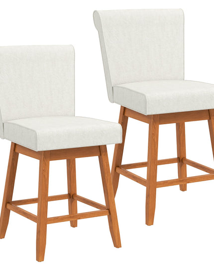 Giantex Modern Upholstered Bar Stools Set