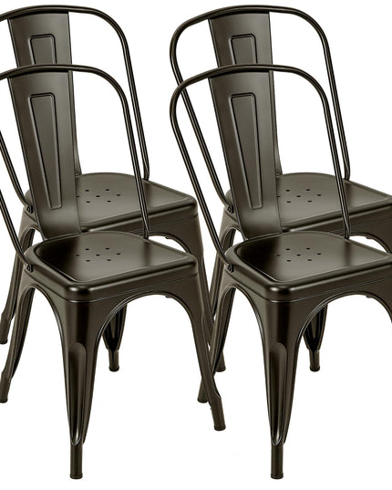 Giantex Metal Dining Chairs Set of 4