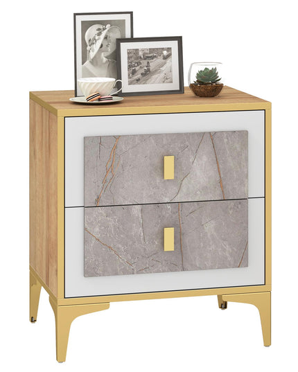 Giantex Modern Nightstand with 2 Drawers