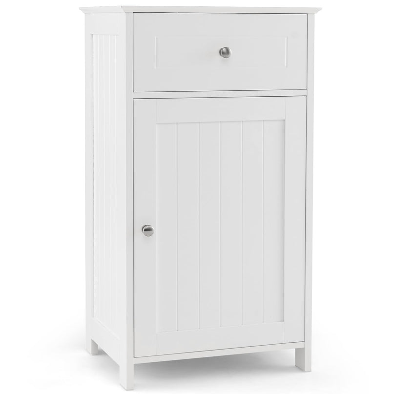 Giantex Floor Bathroom Storage Cabinet Freestanding Cabinet with Drawer