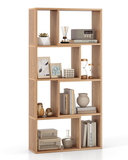 Giantex 8-Cube Geometric Bookshelf Set of 1/2, 4-Tier High Bookcase, 48" Modern Storage Organizer