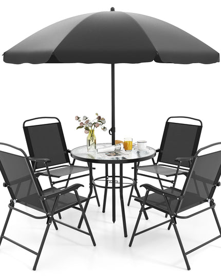 Giantex 6 Pieces Outdoor Dining Set for Lawn