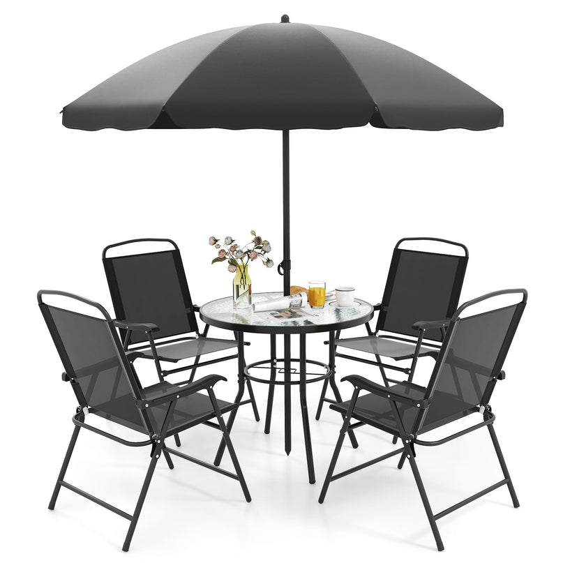 Giantex 6 Pieces Outdoor Dining Set for Lawn