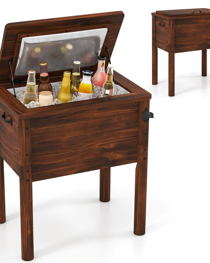 Giantex Wooden Patio Cooler