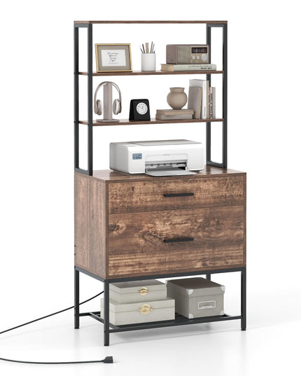 Giantex Tall 2-Drawer File Cabinet - Filing Cabinet