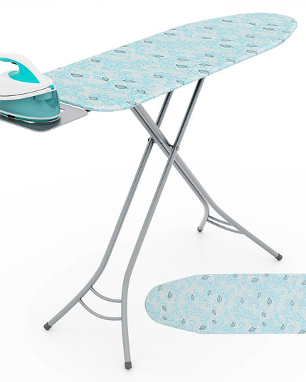 Giantex Foldable Ironing Board with Iron Rest, Heat Resistant Cover, 48.5" x 15.5" Ironing Surface, 27"-36" Adjustable Heights