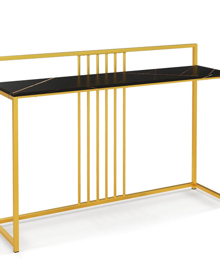 Giantex 47" Entryway Console Table - Narrow Hallway Table w/Sturdy Gold Metal Frame, Anti-Tipping Kits