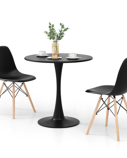 Giantex Dining Room Table Set for 2 or 4, Compact Kitchen Dining Table Set with 32" Round Table and DSW Chairs